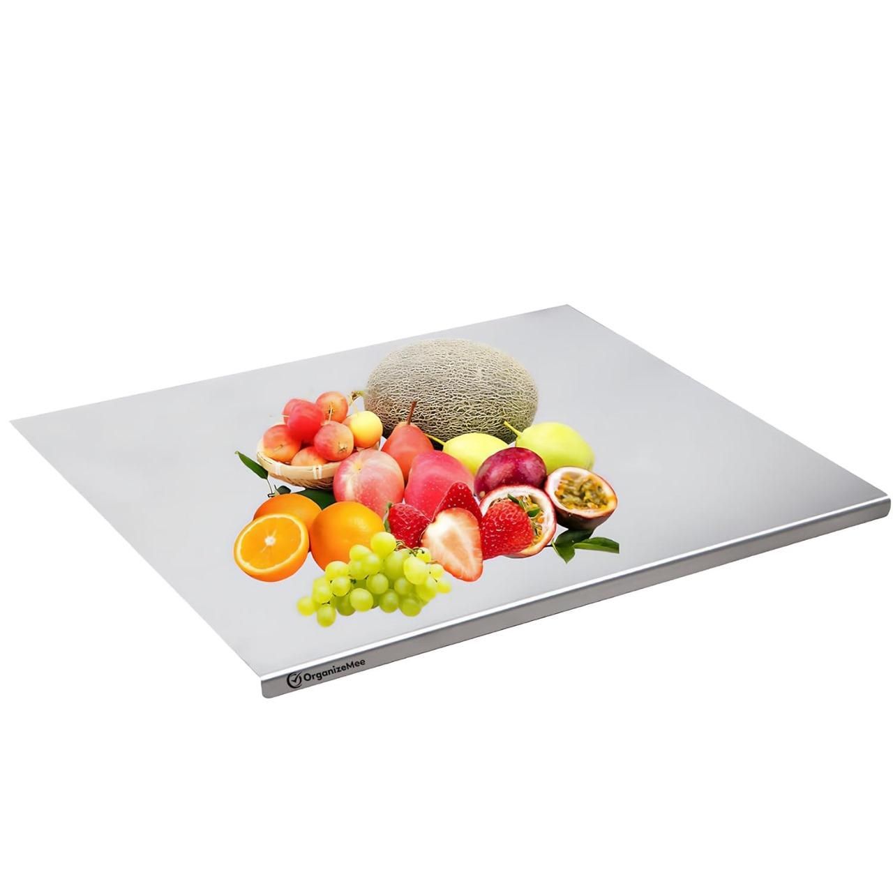 Stainless Steel Chopping Board – Heavy-Duty Hygienic Cutting Board (35 × 31 cm)